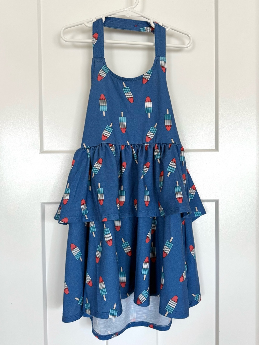 Andy & Evan Girls Size 5 Bomb Pop Popsicle Halter Tiered Dress